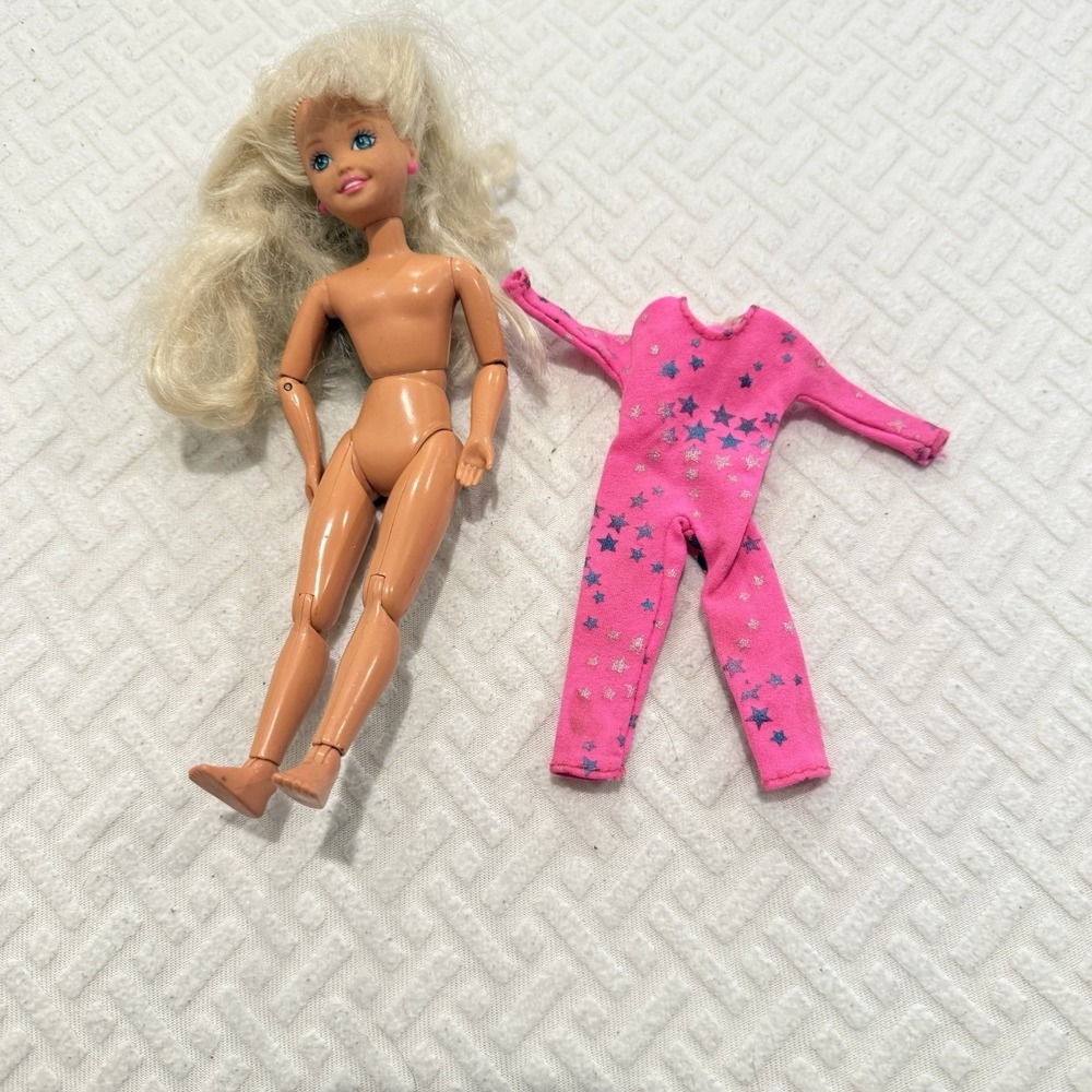 Barbie Gymnast Stacie Doll Little Sister Fully Jointed Mattel Jumpsuit 8" 1995